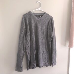 Cactus Casual Luxury Women’s XL Cotton Grey Knit V-Neck Sweater Long Sleeve